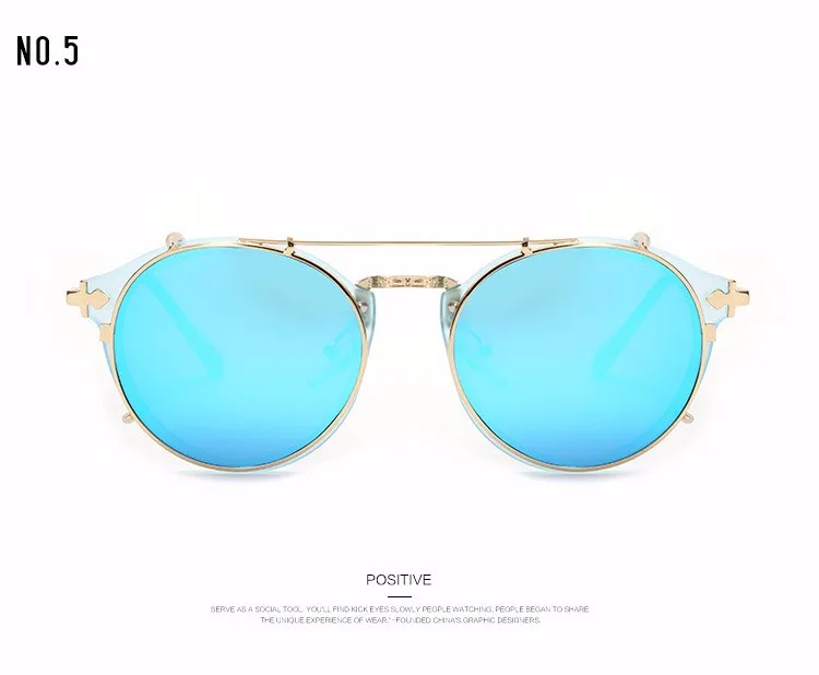 JackJad 2021 Fashion Style SteamPunk Clamshell Removable Sunglasses Vintage Retro Brand Design Sun Glasses Oculos De Sol Gafas