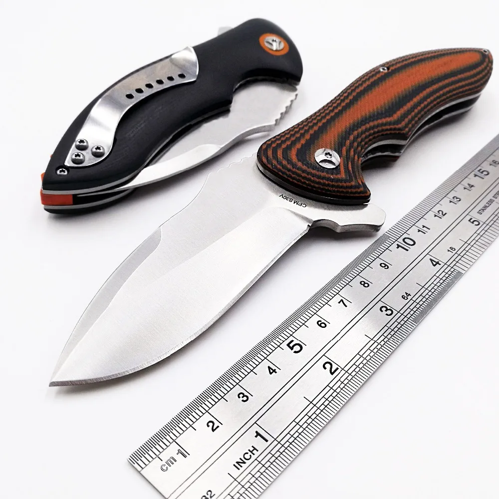 

JSSQ C187 Ball Bearing Folding Knife CPM S30V Blade Flipper Tactical Pocket Knives Camping Hunting Survival Outdoor EDC Tool OEM