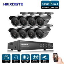 HKIXDISTE HD Outdoor Security Camera System 1080P HDMI CCTV Video Surveillance 8CH 1920*1080P AHD DVR Kit AHD 2.0MP Camera Set