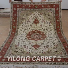 Yilong 6'x9 Oriental Ручная работа; вязаное; шерстяное ковер розовый толстые изысканный шелк шерсть коврик(1432
