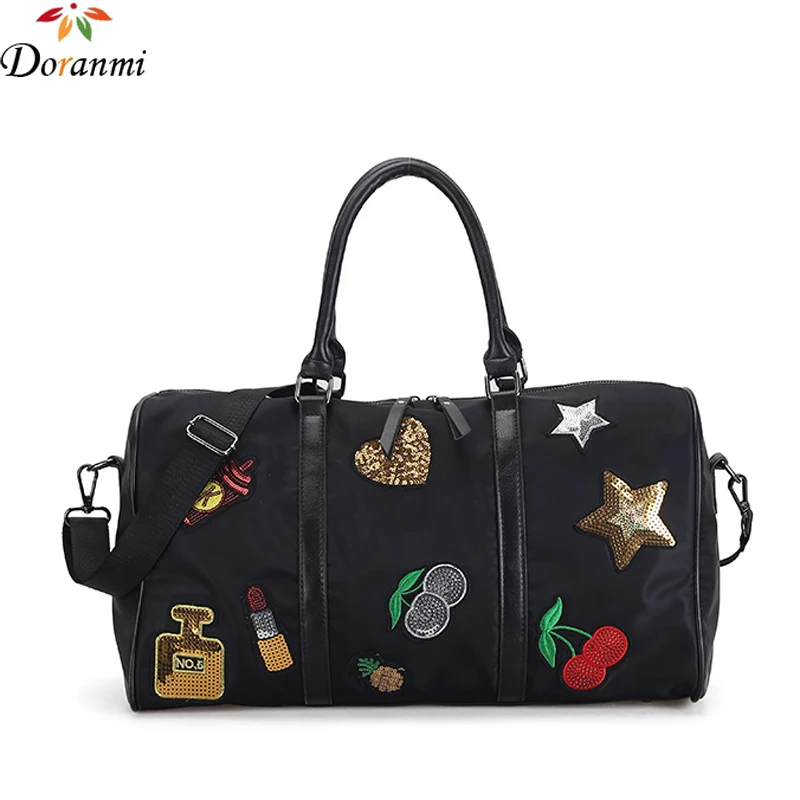 0 : Buy DORANMI Large Capacity Travel Bag Women Cute Pattern Luggage Travel Bags PU ...