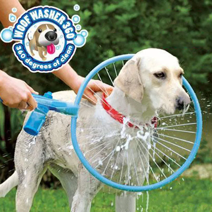 

Dog Cat Bathing Cleaner 360 Degree Shower Tool Kit Grooming Woof Washer 360 by Bulb Head Perfect Dog Washing Bath Sprayers