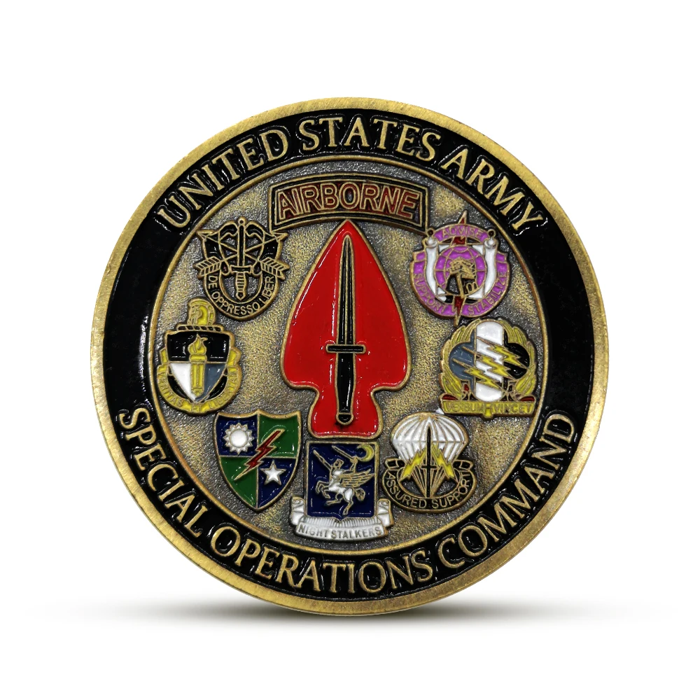 США, армейская воздушная синусоида, специальные операции Cpmmand Challenge коллекция монет памятные сувениры коллекционные монеты