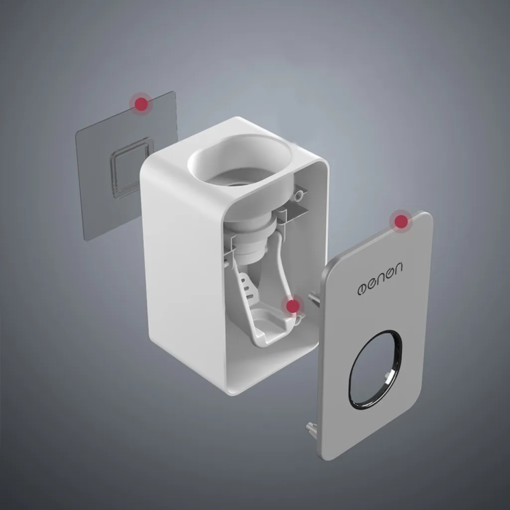 Automatic Toothpaste Dispenser Dust-proof Toothbrush Holder Wall Mount Stand Bathroom Accessories Set Home Toothpaste Squeezers