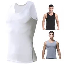 Для мужчин спортивная свободная жэенская майка эластичная дышащая быстросохнущая Фитнес Летний жилет C55K по доступной цене