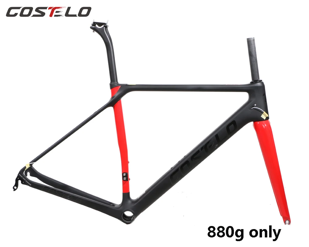 Sale COSTELO carbon road bike frame,fork headset clamp, seatpost Carbon Road bicycle Frame 880g SLX  free shipping 1
