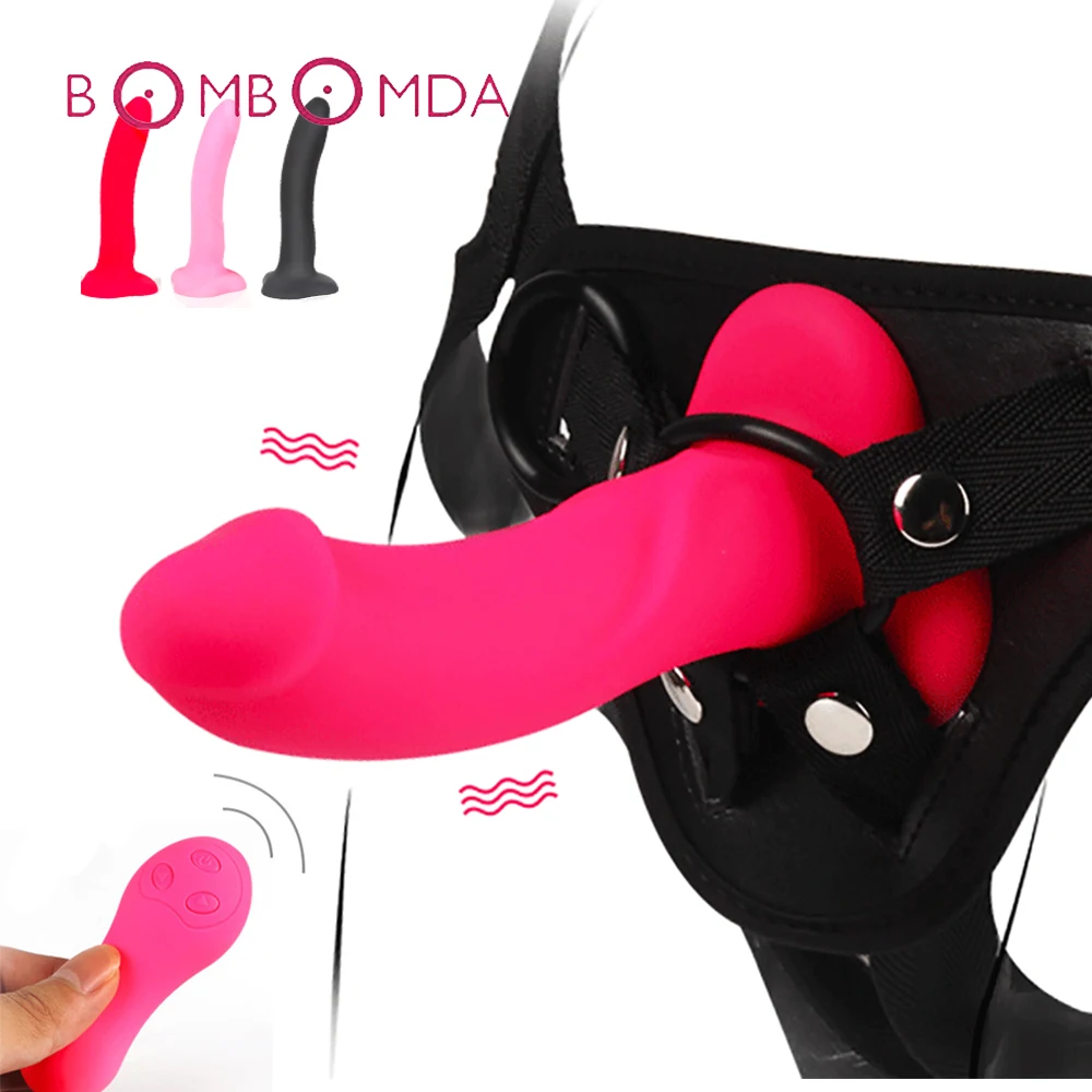 Wearable Remote Stran On font b Dildo b font Vibrator For Women Anal Sex Toys Vagina