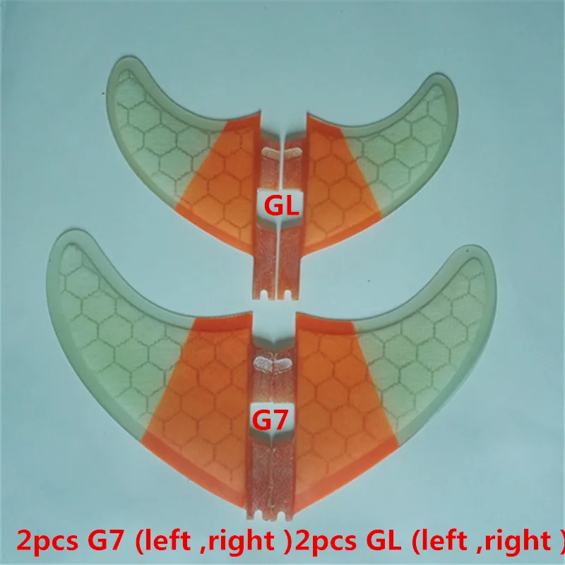 Srfda Бесплатная доставка четырехъядерный серфинга плавники высокого качества для FCS II box плавники с стекловолокна мед гребень материал