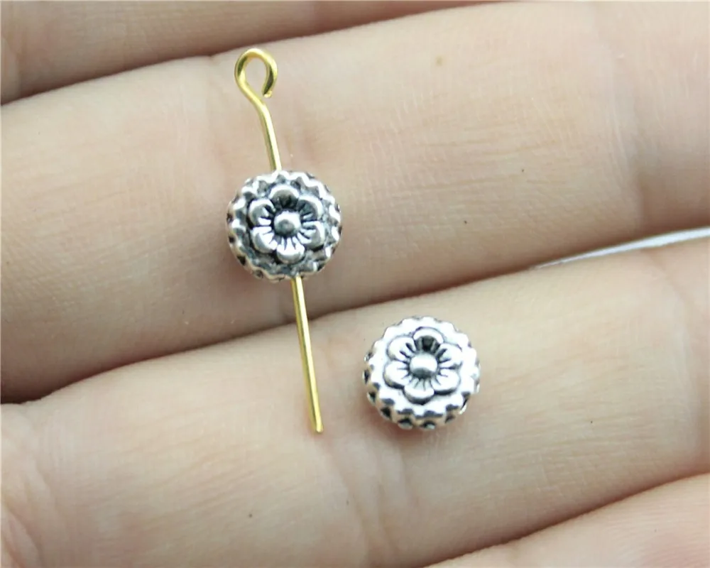 WYSIWYG 30pcs 8x8mm Diy Flower Charms For Jewelry Making Charms Flowers