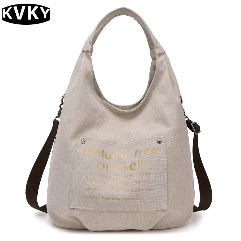 

KVKY 2017 New Canvas Women Handbags Vintage Canvas Messenger Bags Casual Shoulder Bags Brand Designer Handbags Bolsa Feminina
