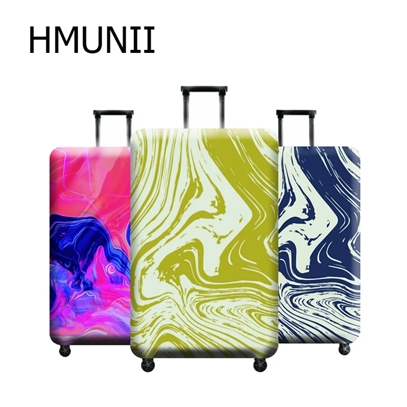 

HMUNII 3D Pattern Luggage Cover,18-32 Inch Suitcase Protective Covers,Trolley Baggage Elastic Dust Case Cover Travel Accessories