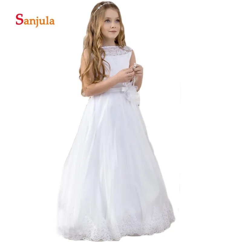 Robe soiree fille/кружевное платье трапециевидной формы на бретелях для первого