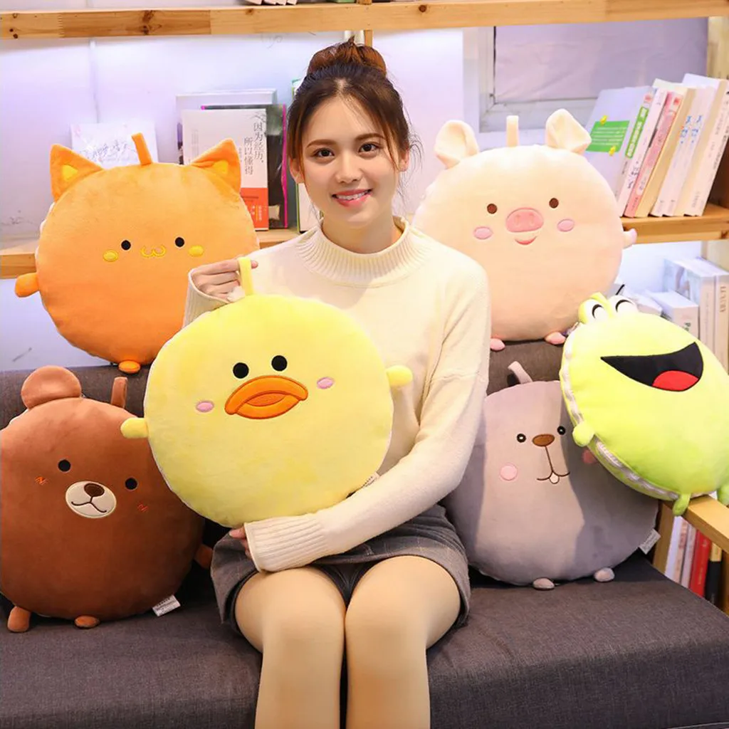 

Multifunctional Soft Cartoon Cute Animal Pillow Cushion Blanket Gift fleece blankets and throws Pillow air conditioning blanket
