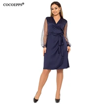 COOEPPS размера плюс женское Повседневное платье осень зима облегающее платье одежда Vestidos 5XL 6XL Большие женские платья большого размера