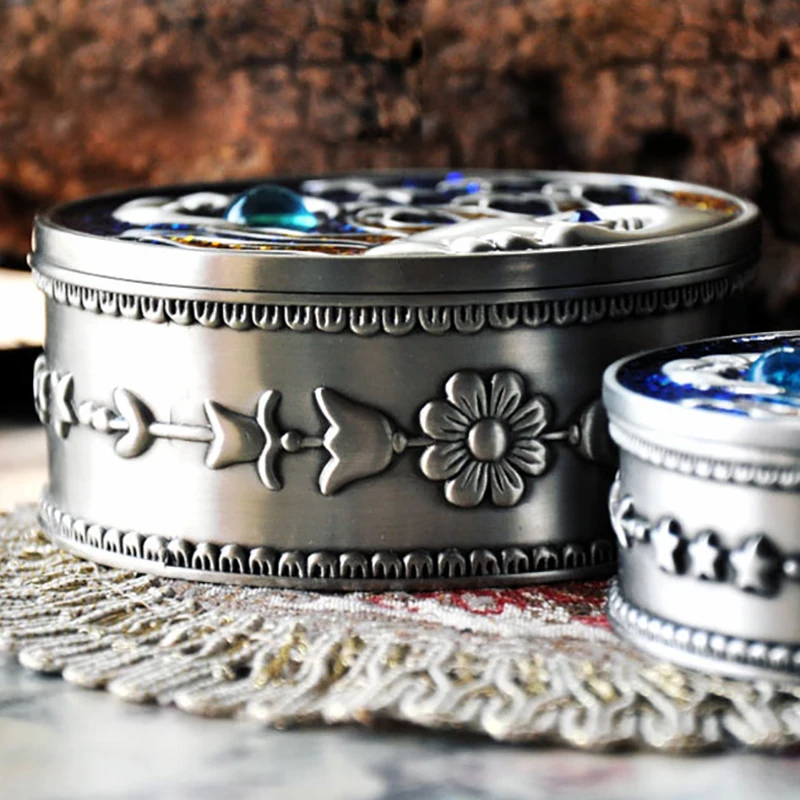 Sun&Moon Retro Jewelry Box European Korean Ring Boxes Princess Earrings Bracelets Necklaces Gift Organizer Storage Box