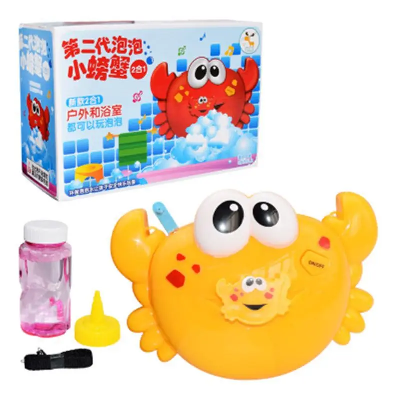 

Premium New Bubble Machine Tub Big Crab Automatic Bubbles Maker Blower Music Song Bath Toy for Baby