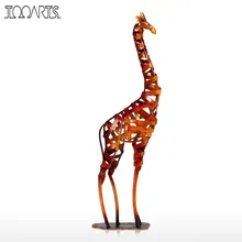 Tooarts New Brand Metal Figurine Iron braided Giraffe Vintage Home Decor Giraffe Handicrafts Home Decoration Accessories