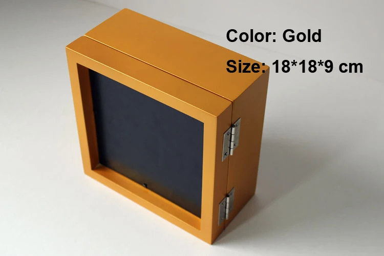 free shipping rice grain new zealand pine solid wood gold color picture frame box