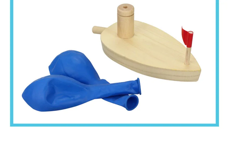 ZH 1 PC воздушный шар из дерева лодка младенческой классическая игрушка для плавания моделирование детские развивающие игрушечная лодка