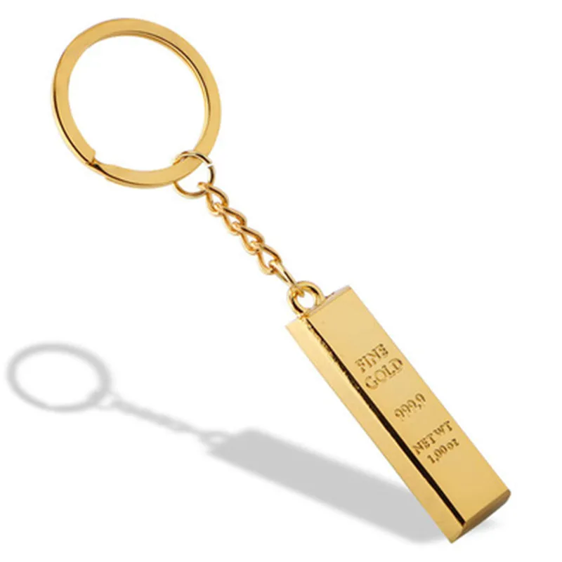 New Gold key chain golden keychains keyrings women handbag charms