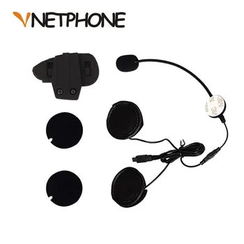 

10 PIN Mini USB Jack Microphone Speaker Headset And Helmet Intercom Clip for Motorcycle Bluetooth Device Vnetphone V8