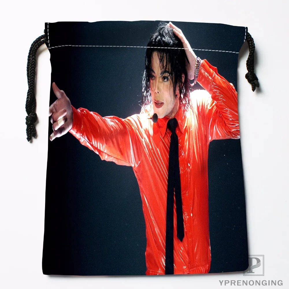 Custom Michael Jackson Drawstring Bags Travel Storage Mini Pouch Swim Hiking Toy Bag Size 18x22cm 0412