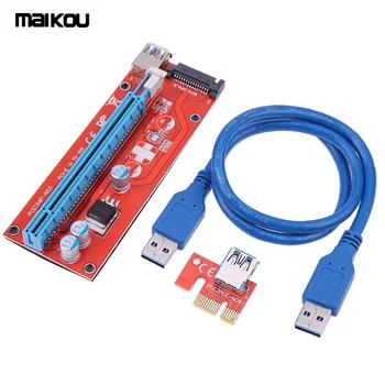 

Maikou VER007S PCI-E 1X to 16X Extender Graphic Card Adapter Mining Cable Kit 60
