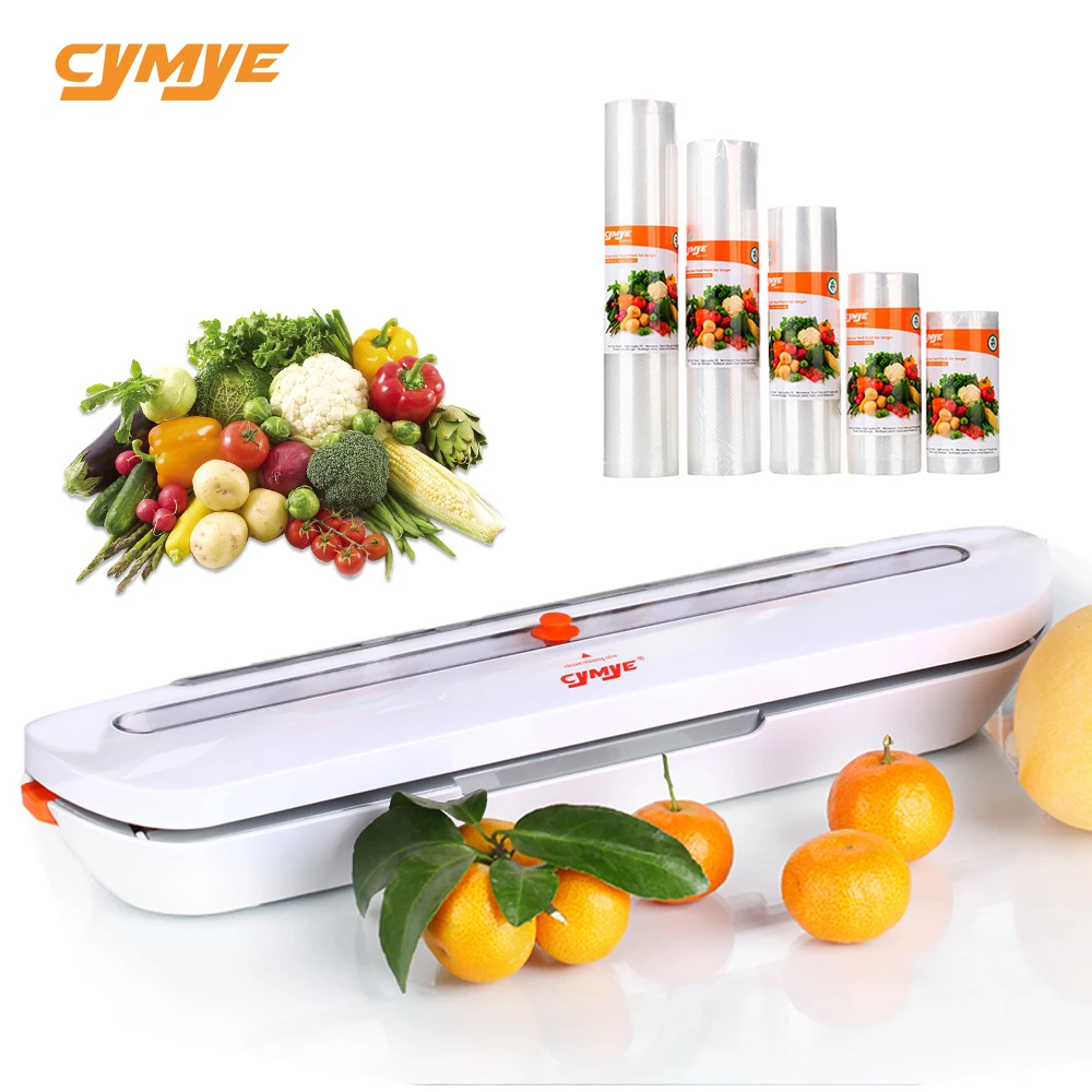 CYMYE Еда контейнер вакуумные герметик QH02 + 5 шт. пластиковый ролик 220 V в том числе 10 сумки можно использовать для Еда saver Sous Vide|Пищевые вакуумные герметизаторы|   | АлиЭкспресс