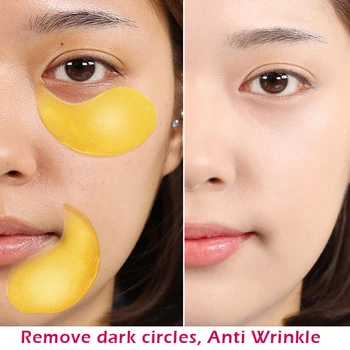 

Mabox 4 Pcs Golden Eye Mask Anti Wrinkle Dark Circles Eye Bags Moisturize Under Eye, very perfect Gel patch Wrinkle removal
