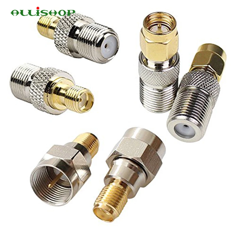 2 sets 6pcs F Type to SMA Male Female RF Coaxial Coax Adapter Connector