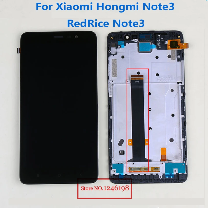 Red Mi Note 3 LCD Display Touch Screen Panel Digitizer Assembly with Frame For Xiaomi Hongmi