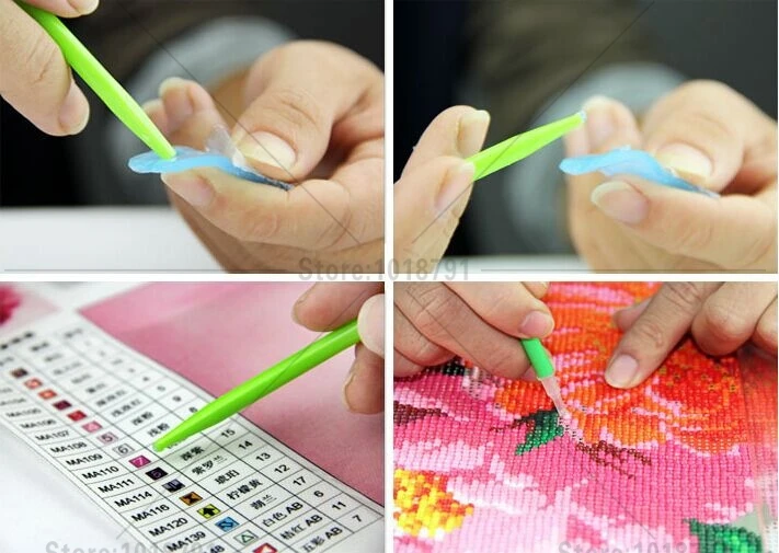 Rusing 5d Diy Алмазная Картина Вышивка крестом собака мозаика настоящий цветок