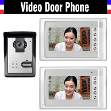 7 inch video door phone doorbell System aluminum alloy door Camera Video intercom Kit 2 Monitor 1 Door Camera for villa home