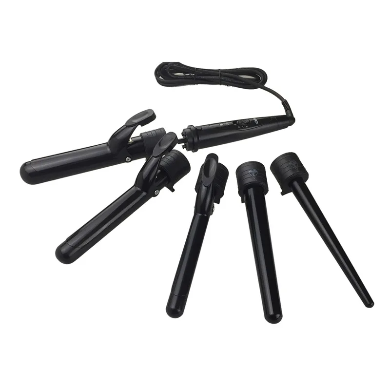 

Professioal Interchangeable 5 in 1 Hair Curling Irons waves ceramic automatic curling wand home use hair Styling Tools