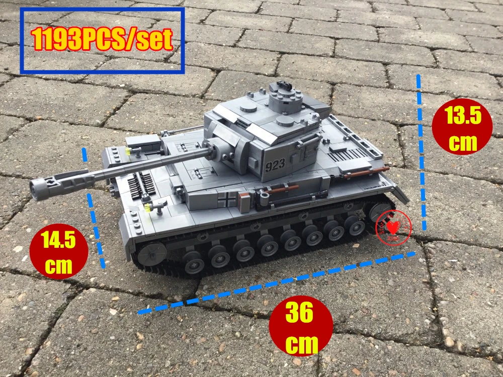 

New PZKPFW-II Century Military Tank fit legoings military tank swat army figures Building Blocks bricks gift kid boy DIY Toy