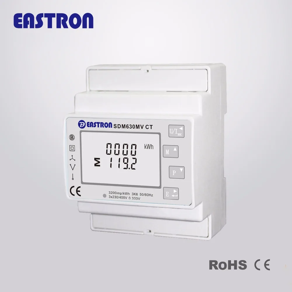 

SDM630MV CT, 0.333V CT connected, 220V/230V, Multifunction Meter,Three Phase DIN Rail Energy Meter, Power analyser (DIN-rail)