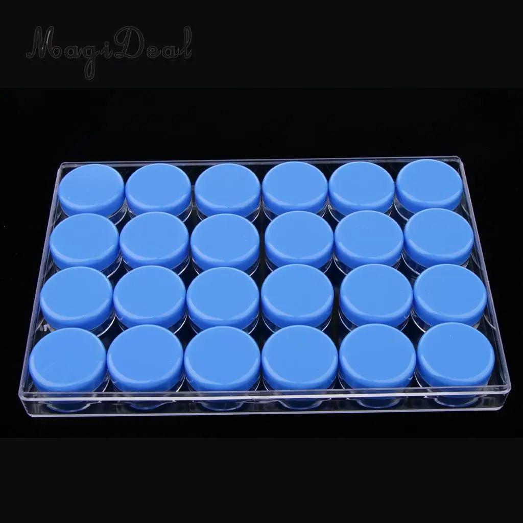 24 Pcs Clear Glass Refillable Cosmetic Jars Empty Face Cream Lip Balm Storage Container Pot Bottle With Screw Lids- 10ML