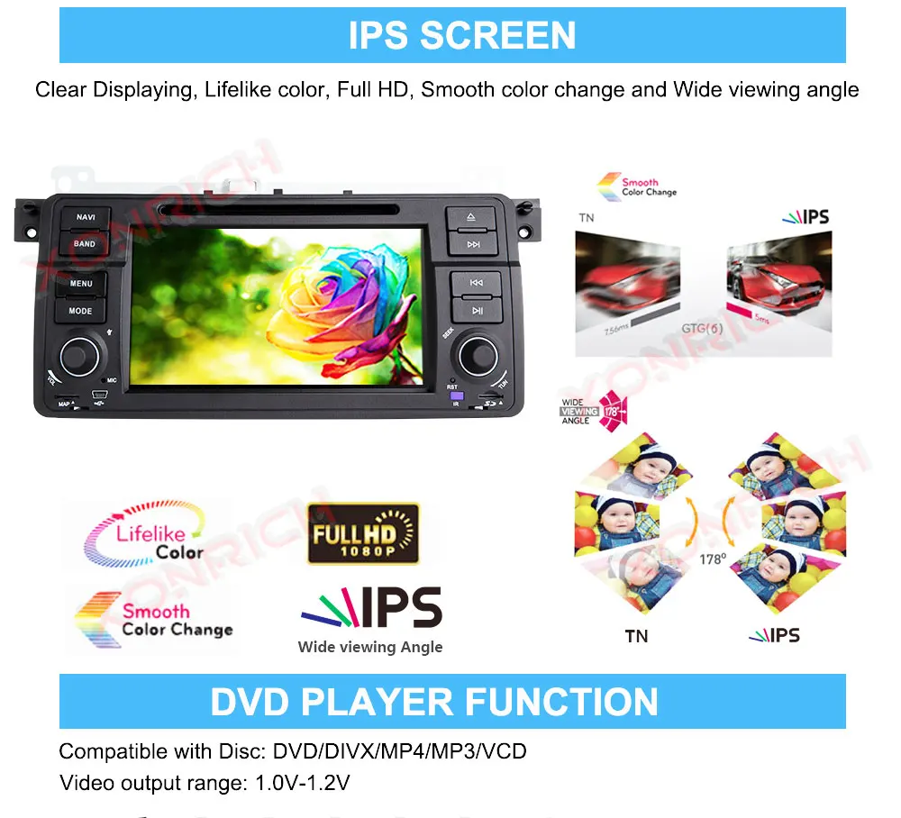 Discount 1 Din autoradio android tape recorder Car DVD Player For BMW E46 M3 Rover 75 1998-2006 GPS Navigation WIFI USB 4G obd2 6