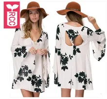 RCC Export High quality Chiffon Ladys back hollow out font b dresses b font womens Flare