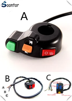 

Universal motorcycle switch horn turn signal on/off light 12V motorcycle for Ducati Monster M900 900 S Dark Metallic 750 Dark