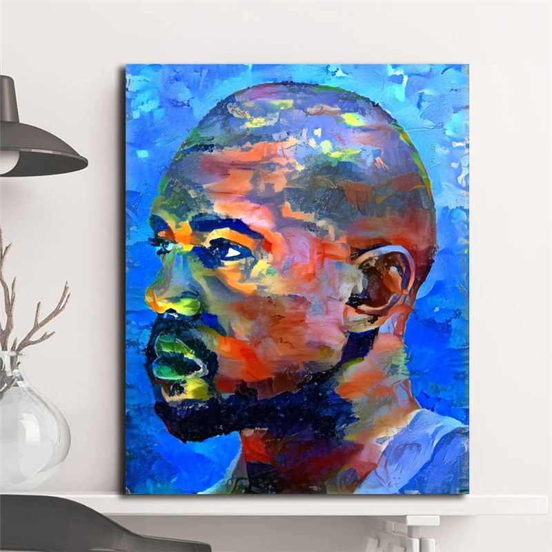 Kanye West минималистичный акварельный настенный художественный холст плакаты