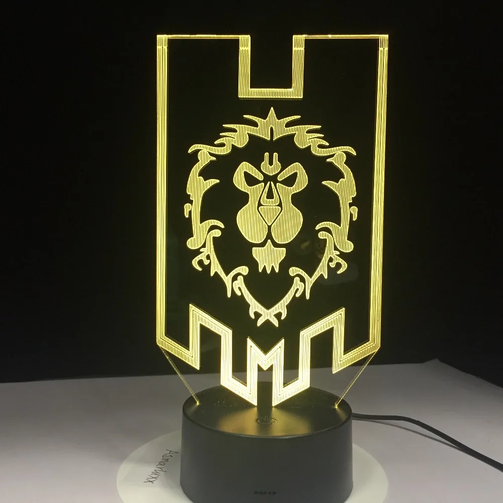Светодиодный 3d-светильник World of Warcraft лампа с дистанционным управлением и