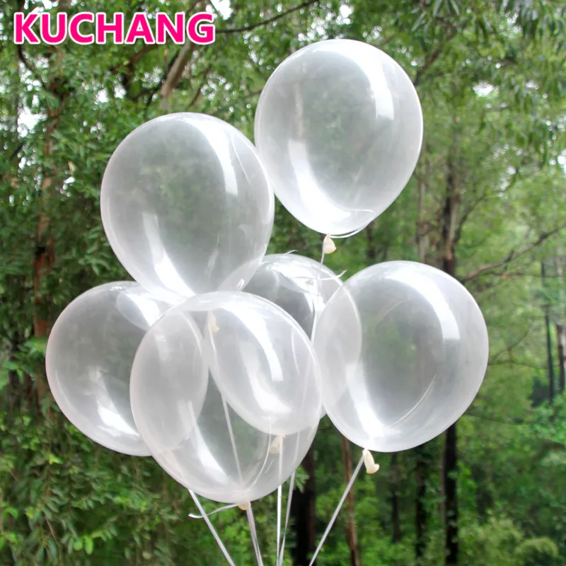 20 unids/lote 12 pulgadas transparente látex Globos Baby Shower Feliz cumpleaños fiesta decoraciones suministros helio Globos