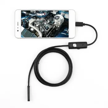 

7mm Lens 1/1.5/2m Wire Android Endoscope Camera Inspection Borescope 6 Led lights PC USB Endoskop Camera