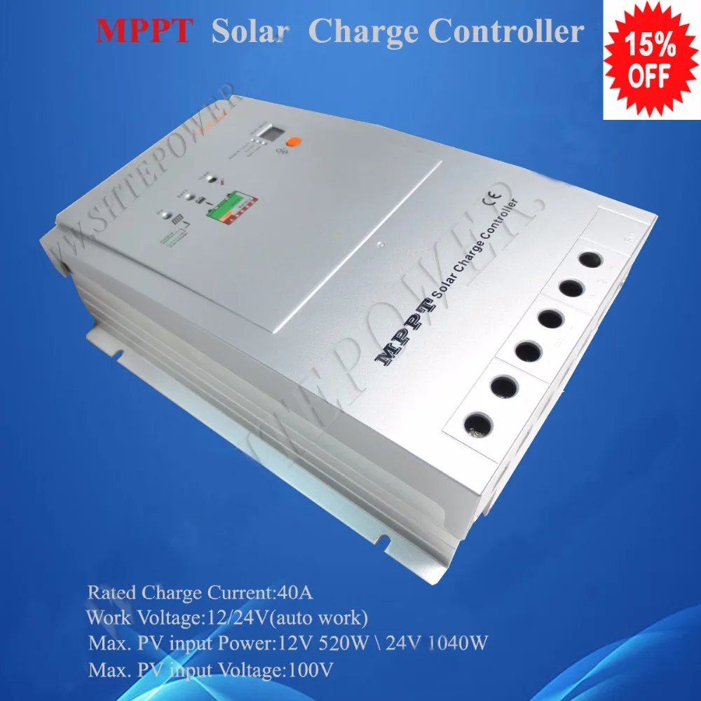 40amp Tracer4210RN 12В 24В автоматическая работа Солнечный контроллер зарядка 40A