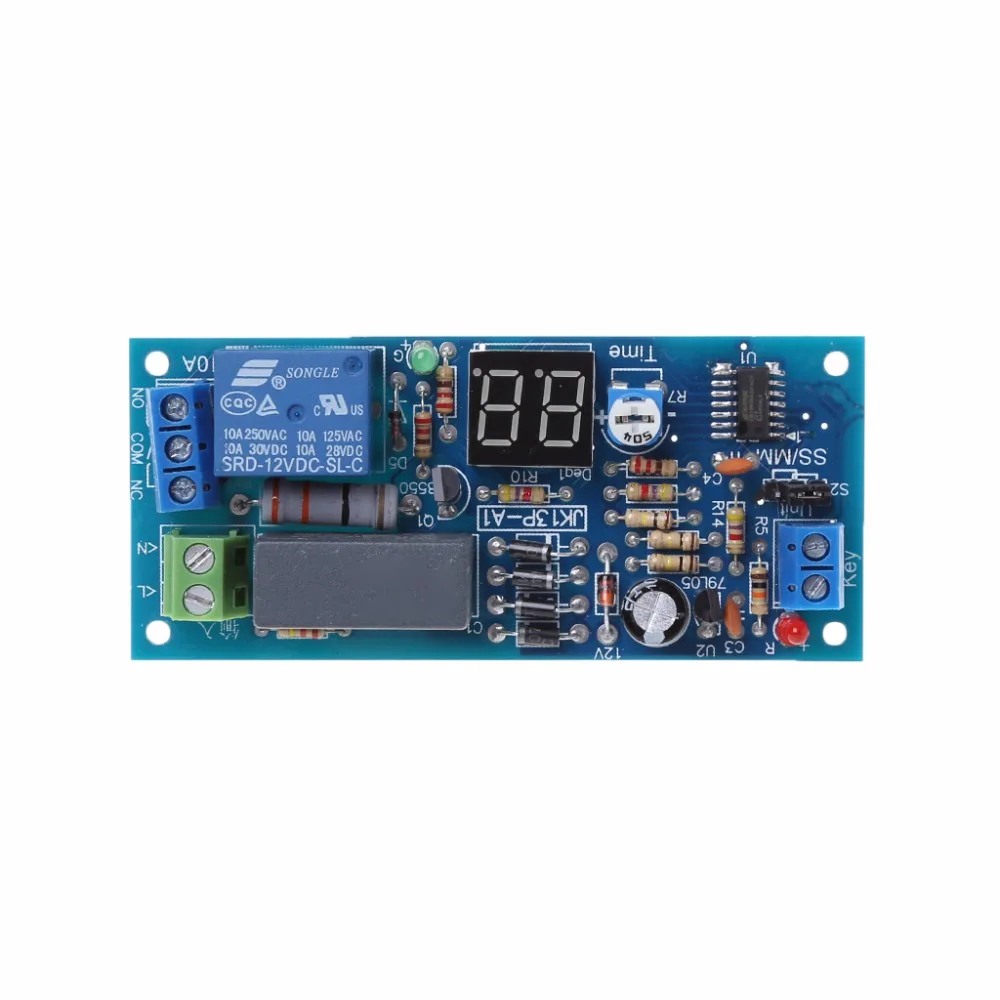 

JK13P Time Delay Relay Module Trigger Countdown Timing Circuit Switch Board