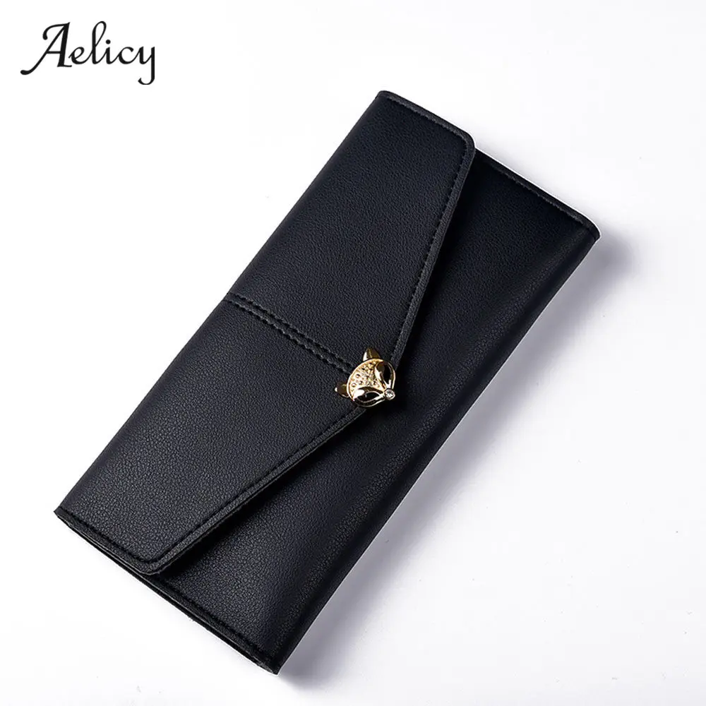 Кошелек aelice Женский длинный из искусственной кожи с отделением для монет|carteira