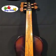 Коричневые цвета Лучшие ремесло 5 струн 4/4 электрическая скрипка+ акустическая скрипка#8293