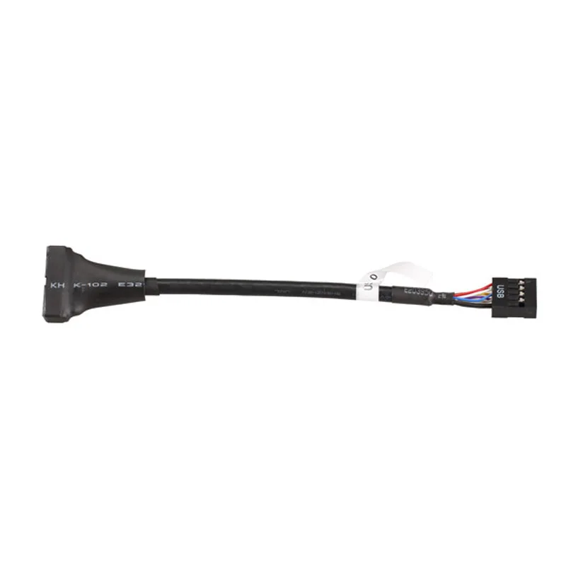 USB2.0 9 Pin Motherboard Female to USB3.0 20 Pin Housing Male Cable