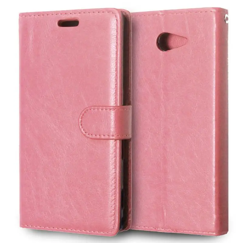 HOT the latest style PU leather case For Sony M2 D2302 D2303 S50h Vintage wallet design cover with card solt